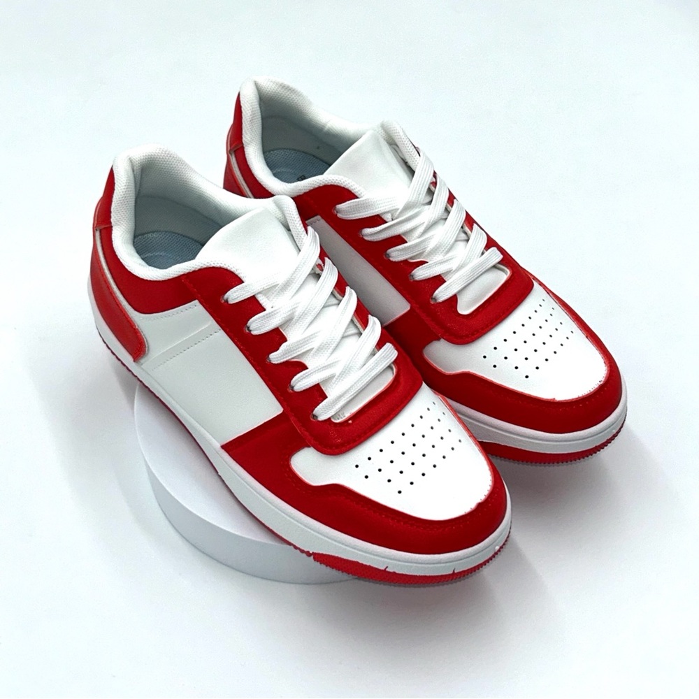 Women’s Red & White Sneakers - Size 5